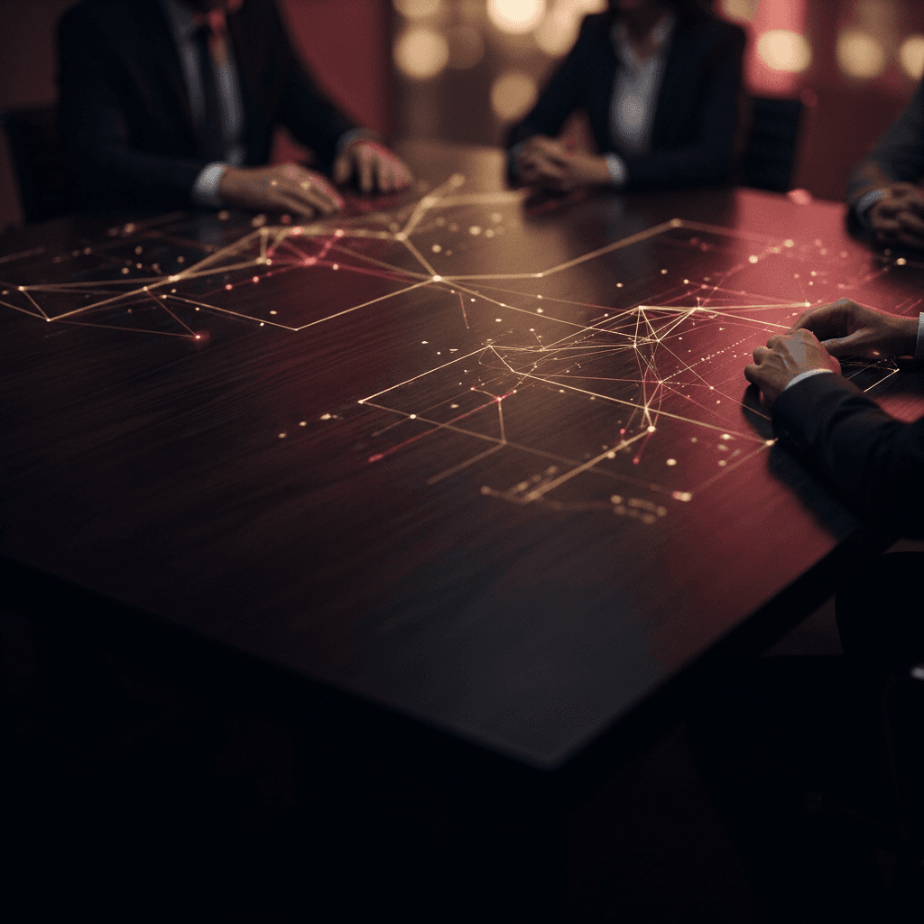 A team reviewing connected governance, risk and compliance data